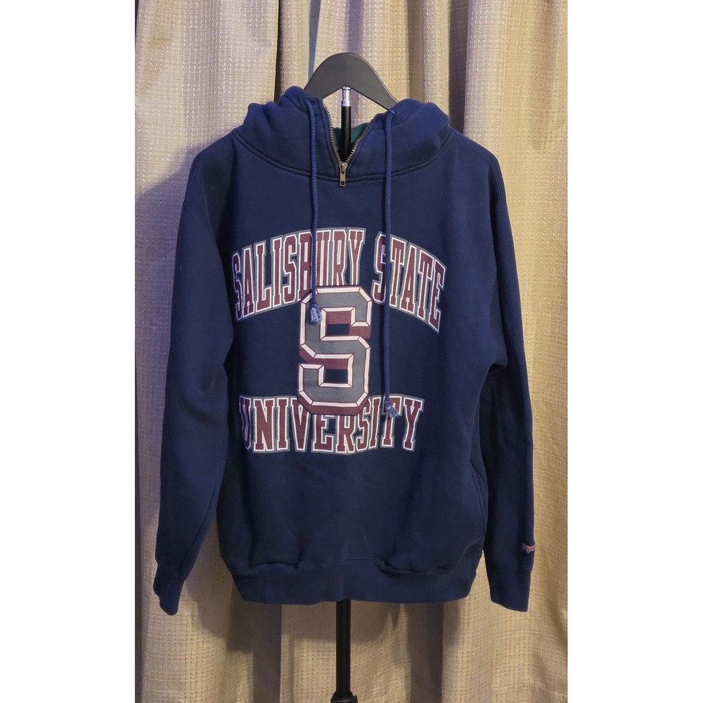 Vintage JanSport Salisbury State University Hoodie Men's Size Large Navy